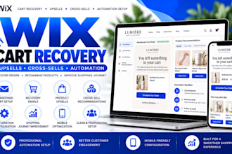 set up wix abandoned cart recovery and product upsells