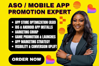 aso mobile app promotion app marketing ios app install android game promotion