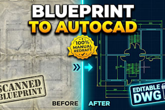 convert scanned blueprints to autocad dwg