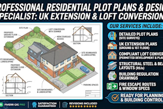 draw a professional residential plot plan