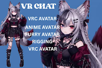 create a custom vrchat avatar furry avatar vrc avatar anime avatar vrc character