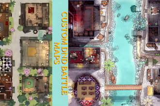draw a custom 2d dnd battle map for your ttrpg campaign roll20 tabletop rpg