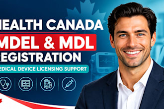 assist with health canada mdel and mdl medical device registration