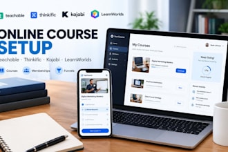 configure teachable thinkific kajabi learnworlds with courses and memberships