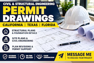 provide structural engineering plans for texas and florida permit