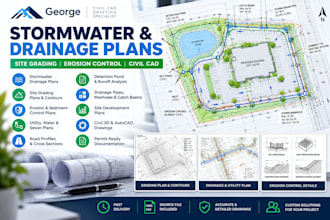draft stormwater drainage, site grading and erosion control plans
