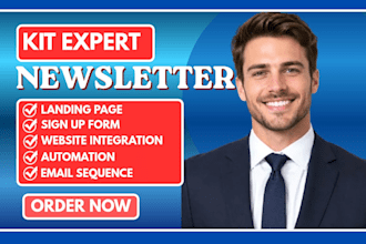be your convertkit or kit expert, design convertkit newsletter or email template