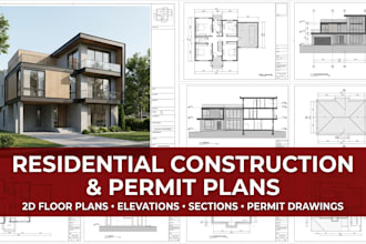 draft residential construction and architectural permit plans