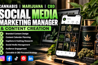 be cannabis marijuana cbd brand social media marketing manager content creation
