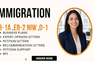 prepare expert opinion letters for uscis visa petitions