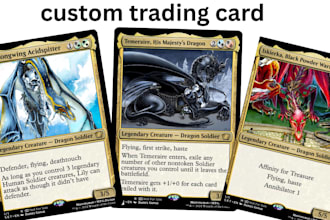 design trading card game tcg template card frame  illustration card game art