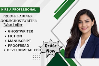 ghostwrite and proofread young adult book