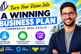 commercial real estate business plan construction pitch deck property financial