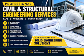 prepare structural engineering drawings and calculations for permit
