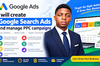 create google search ads and manage PPC campaigns