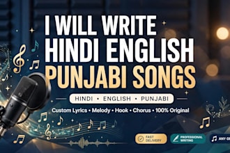write hindi english punjabi songs