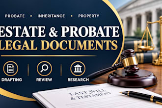 draft probate court documents, asset transfer, inheritance and property disputes