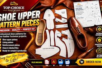 create custom leather shoe patterns for manufacturing
