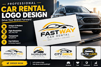 design professional car rental logo automotive autodetailing car rental