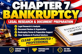 provide chapter 7 bankruptcy legal research and document