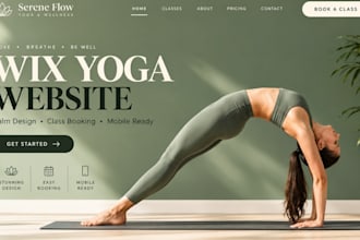 design wix dance studio website class schedule student registration