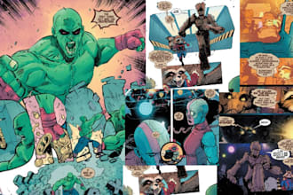 create web comic art, comic book pages, comic covers webcomic illustrations
