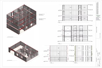 do light gauge steel framing, fabrication drawings and steel detailed takeoff