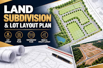 design professional land subdivision and lot layout plan