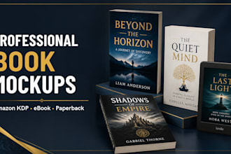 design professional amazon KDP book mockups