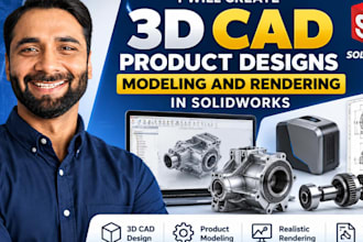 create 3d cad product designs modeling and rendering in solidworks