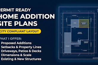 draw a permit ready site plan for your home addition
