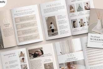 design and format canva workbook ebook design coaching workbook for your content