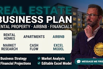 write real estate business plan rental property airbnb financial projections