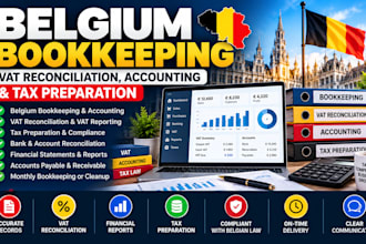 do belgium bookkeeping, vat reconciliation, accounting and tax preparation