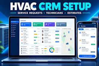 setup CRM for hvac service track service requests, technicians, estimates