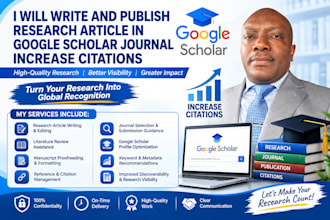 write and publish research article in google scholar journal increase citations