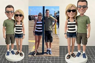 personalized bobblehead 3d figurine funko pop 3d model chibi character stl file