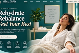 build wix iv hydration therapy website mobile iv clinic booking system