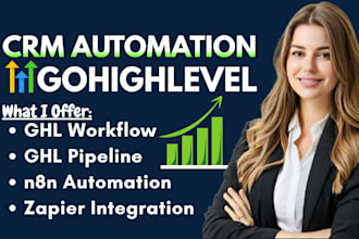 setup and automate ghl CRM, ai n8n automation, ghl workflow, zapier integration