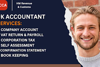 prepare and file UK account and UK tax return, company accounts, ct600, and vat