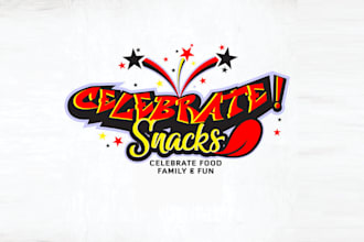 design celebrate healthy snacks logo