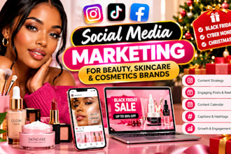 do beauty skincare cosmetics social media marketing and holiday promotion