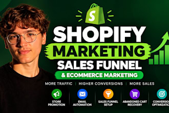 setup shopify marketing ecommerce marketing sales funnel to boost shopify sales