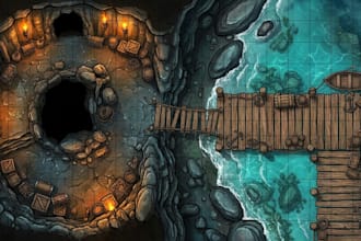 design custom dnd battle maps and tabletops games tactical vtt fantasy rpg maps