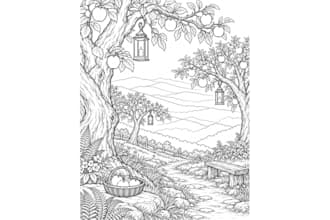 create a custom ai assisted adult coloring page, 300 dpi print ready