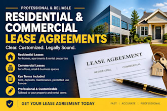 draft residential and commercial lease agreements for landlords