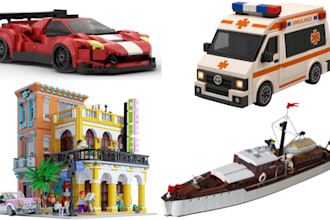 do custom lego house, lego truck, lego bike lego minifigure with pdf instruction