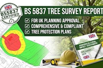provide a professional bs5837 tree survey for UK planning