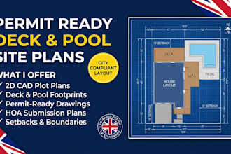 draw a permit ready site plan for your deck or pool