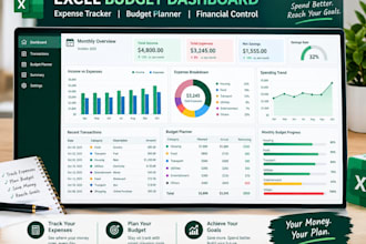 build an excel budget dashboard with expense tracker and budget planner